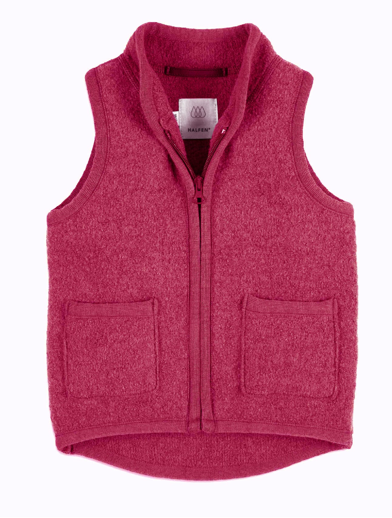Kinder Weste aus Wollwalk in Pink