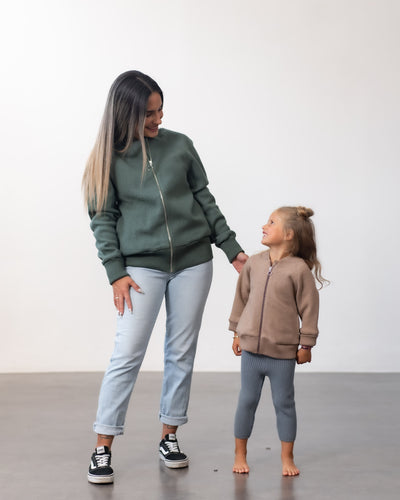 Bomberjacke aus feinem Wollwalk | Kinder