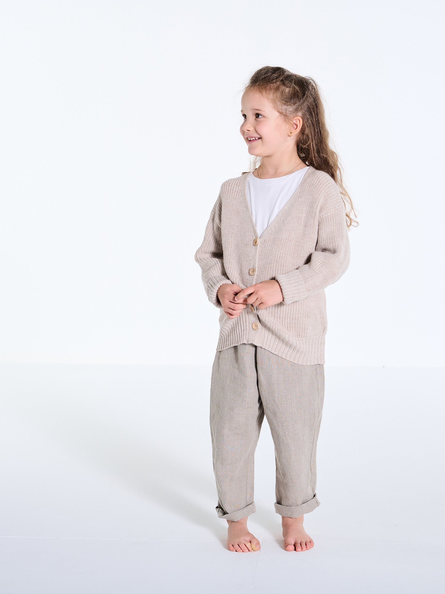 Kinder Leinen Hose