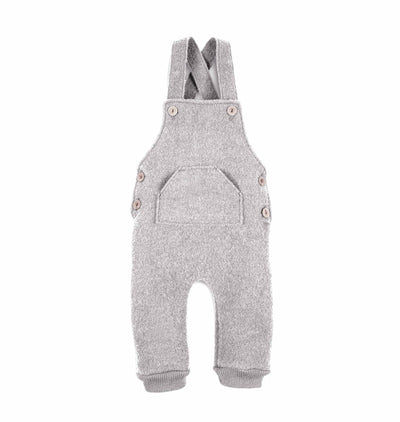 Latzhose aus Walk von Halfen in Grau