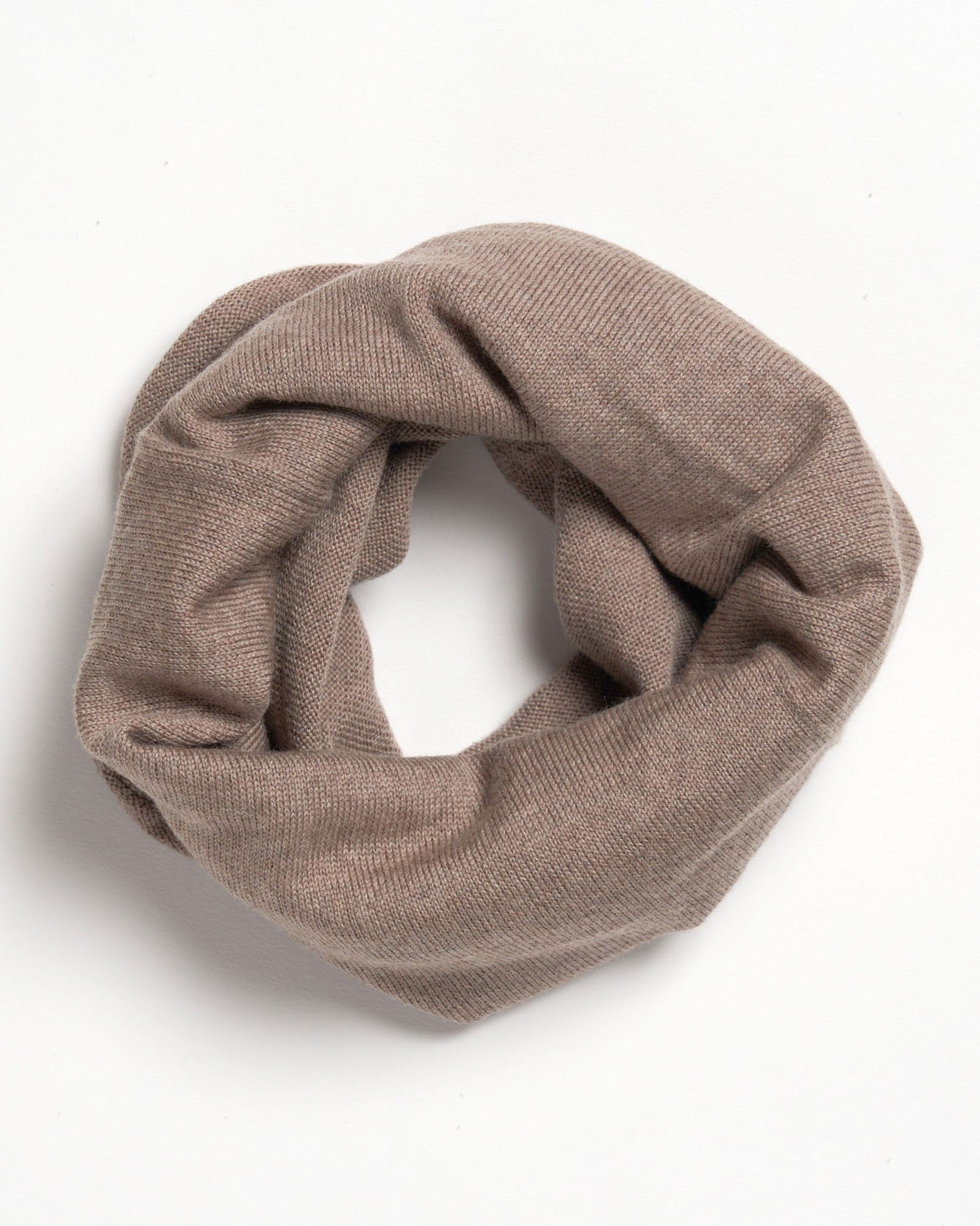 Loop Kinder Schal aus Merinowolle in Nuss