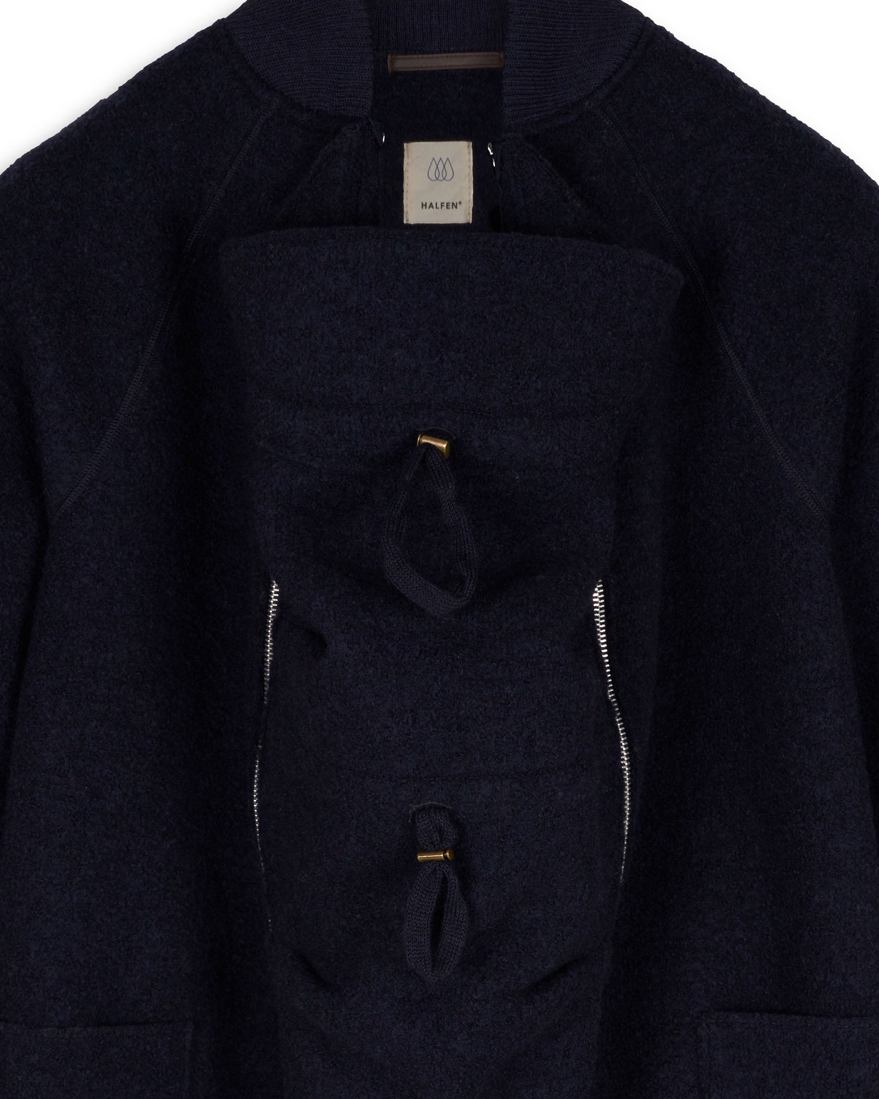 Women's Boiled Wool Short Coat - Halfen