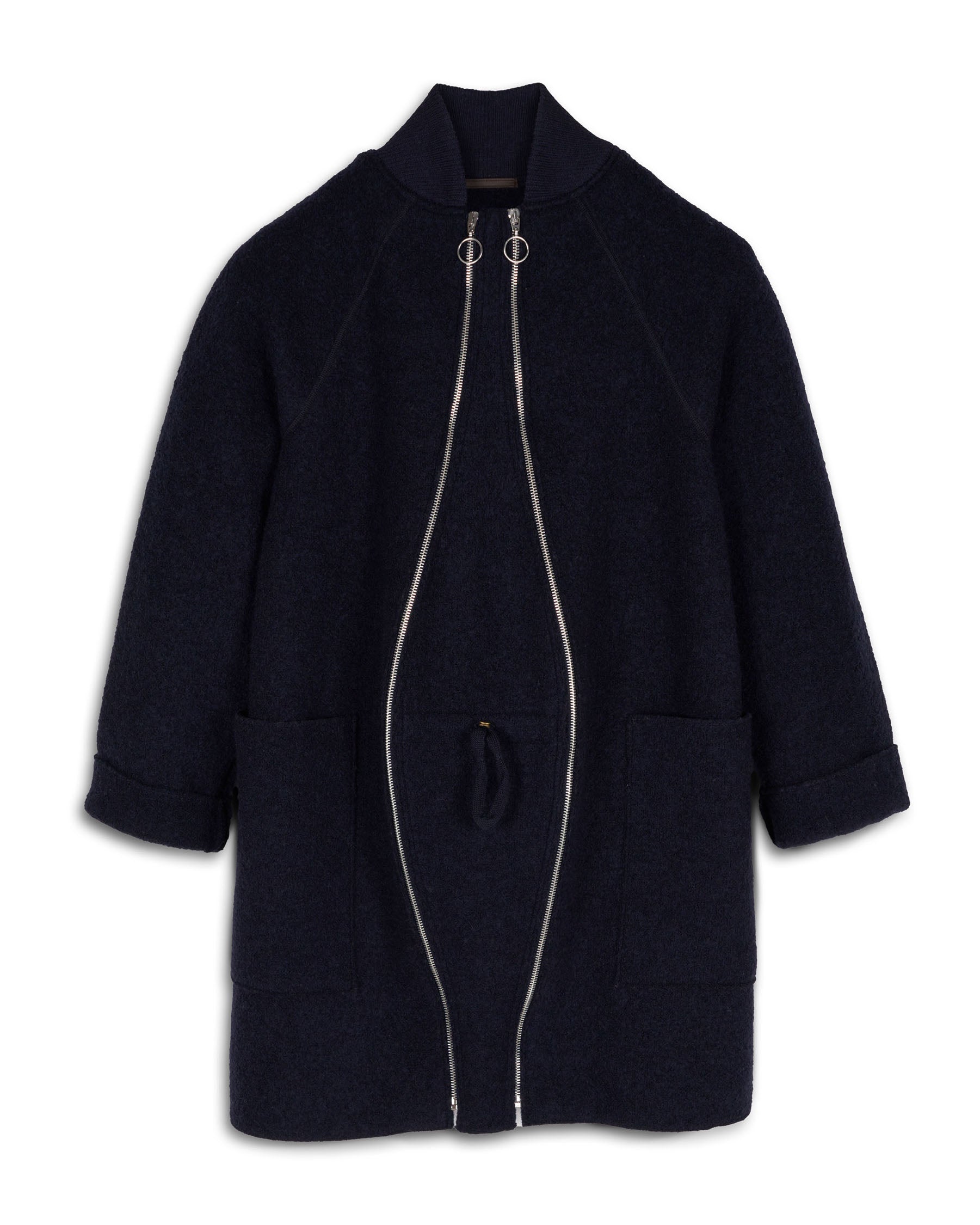 Women's Boiled Wool Short Coat - Halfen