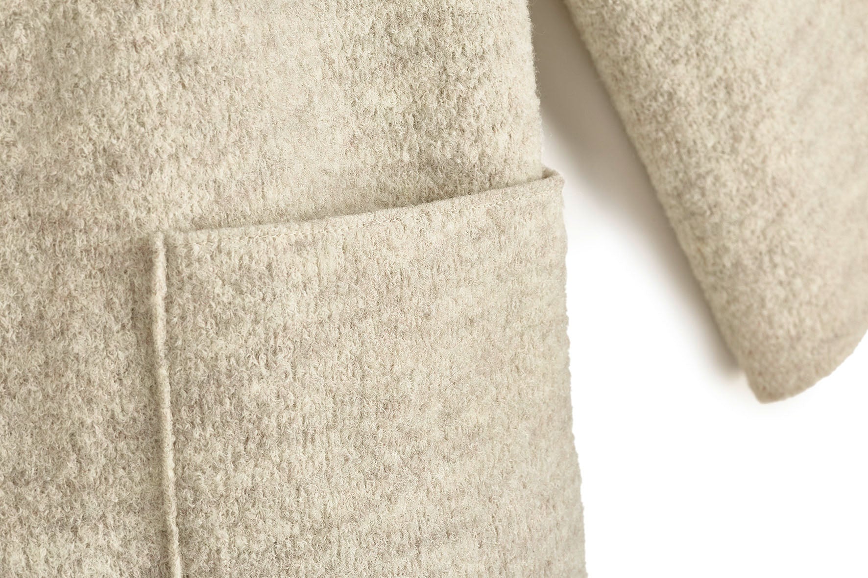 Women's Boiled Wool Short Coat - Halfen