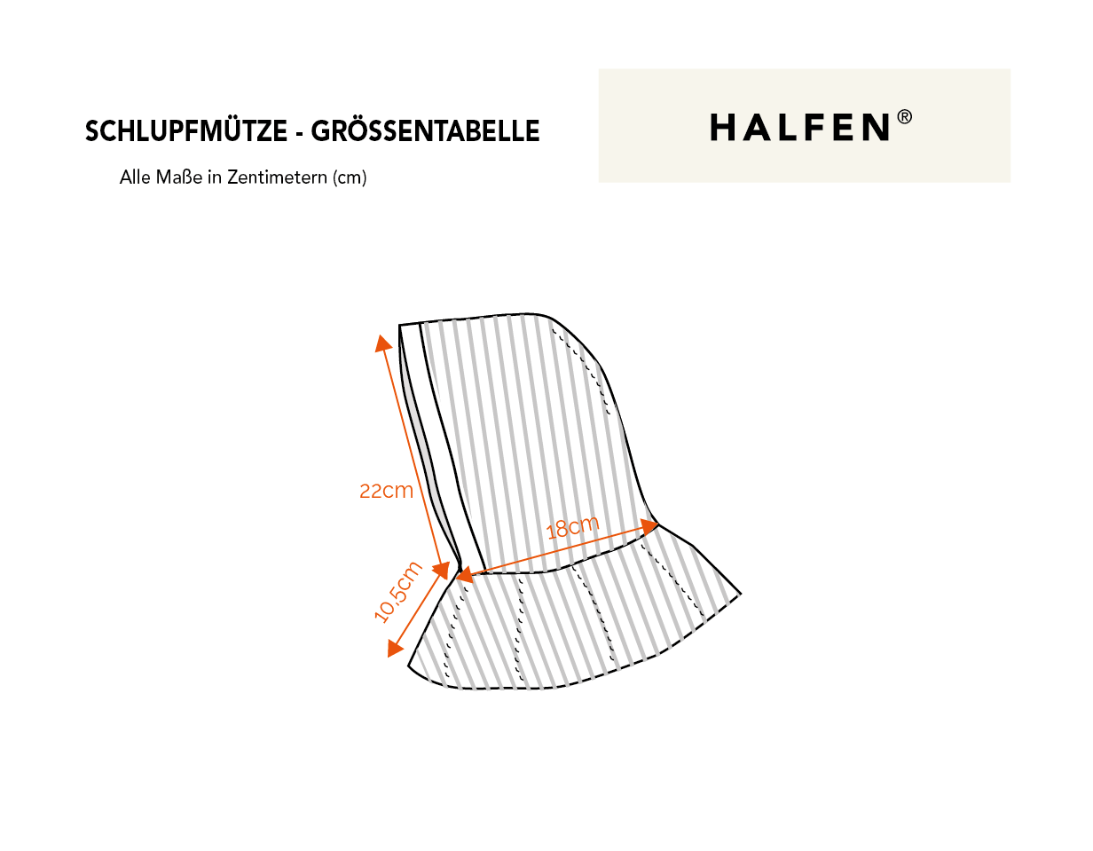 Größentabelle Schlupfmütze aus Merino | Baby & Kinder