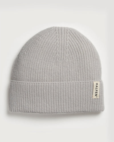 Unisex Beanie aus Cashmere in grau