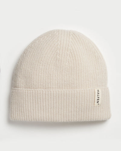 Unisex Mütze aus Cashmere in Natur