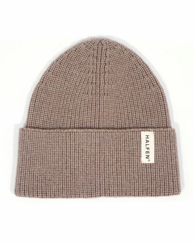 Mütze aus Merino in Nuss