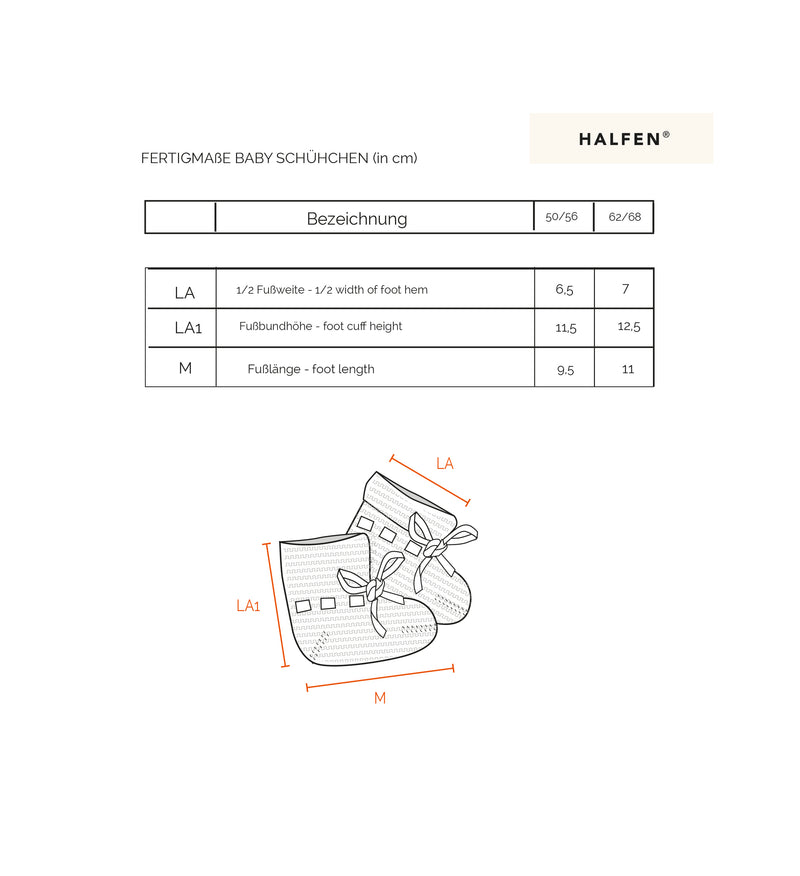 Passform Grobstrick Babyschühchen zum Binden