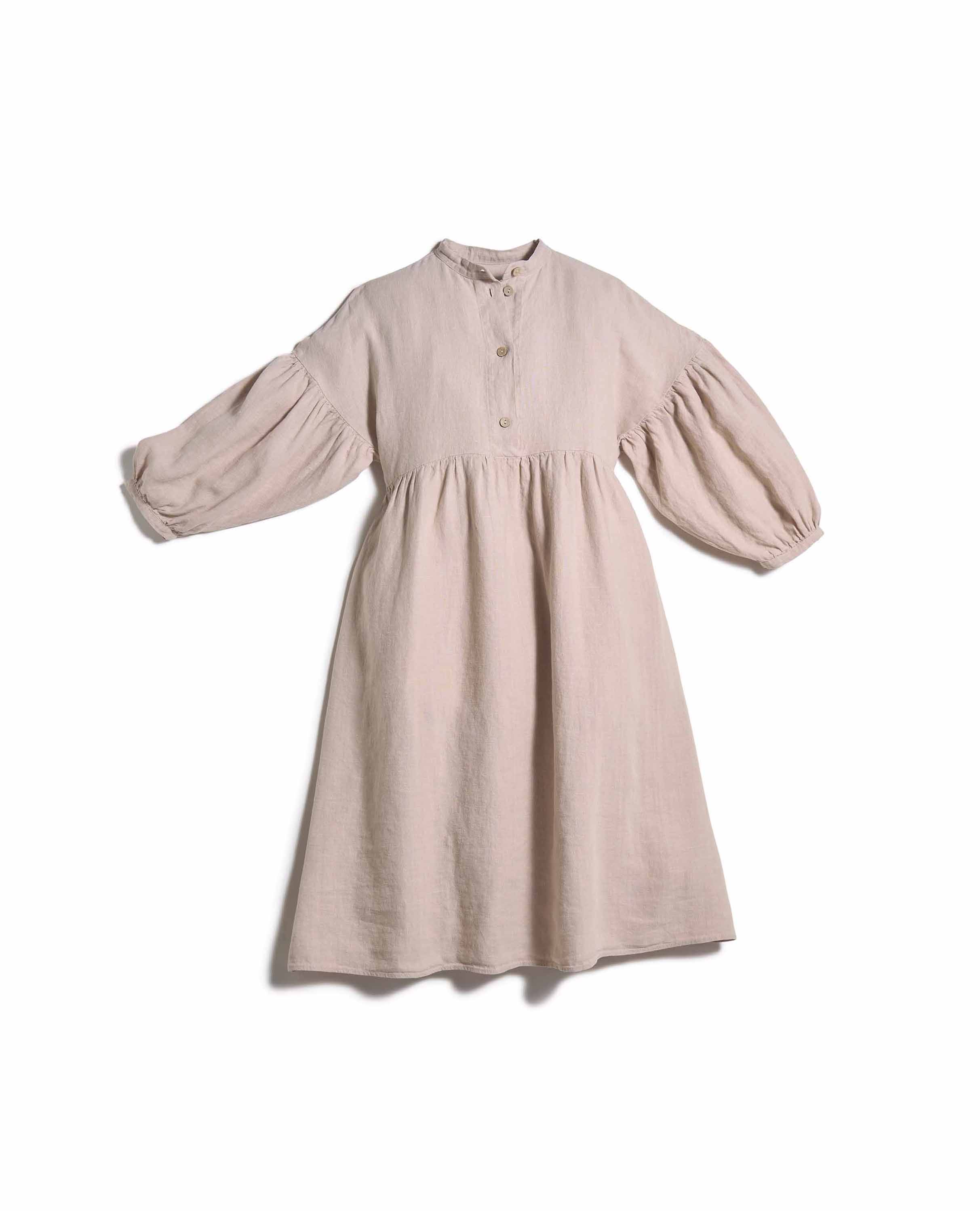 Damen Oversized Leinen Kleid