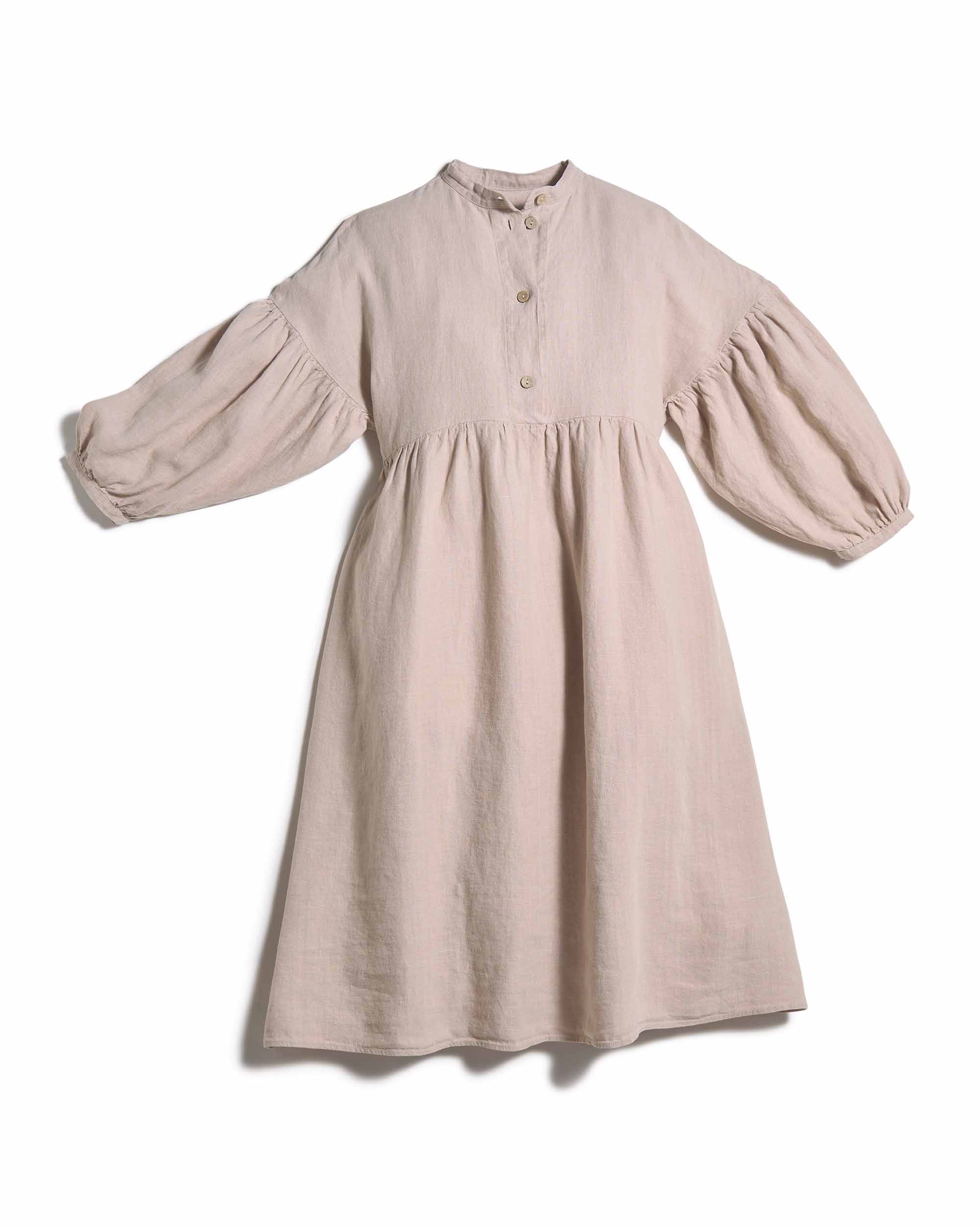 Damen Oversized Leinen Kleid