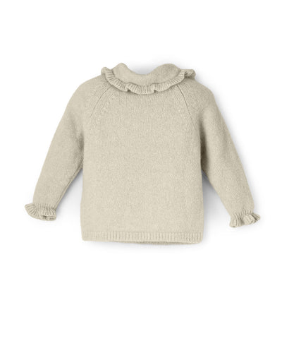 Pullover mit Peter Pan Kragen aus Alpaka | Baby & Kinder