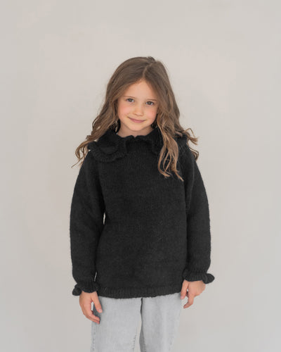 Pullover mit Peter Pan Kragen aus Alpaka | Baby & Kinder