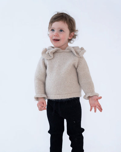 Pullover mit Peter Pan Kragen aus Alpaka | Baby & Kinder