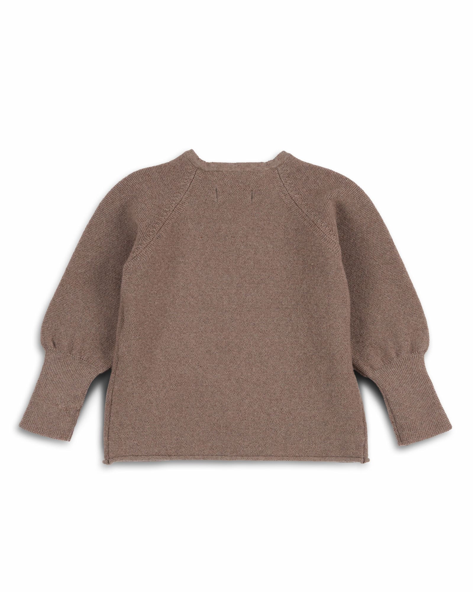 Schlüttli Wickeljacke aus Merinowolle in Nuss für Babys und Kinder