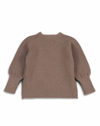 Schlüttli Wickeljacke aus Merinowolle in Nuss für Babys und Kinder