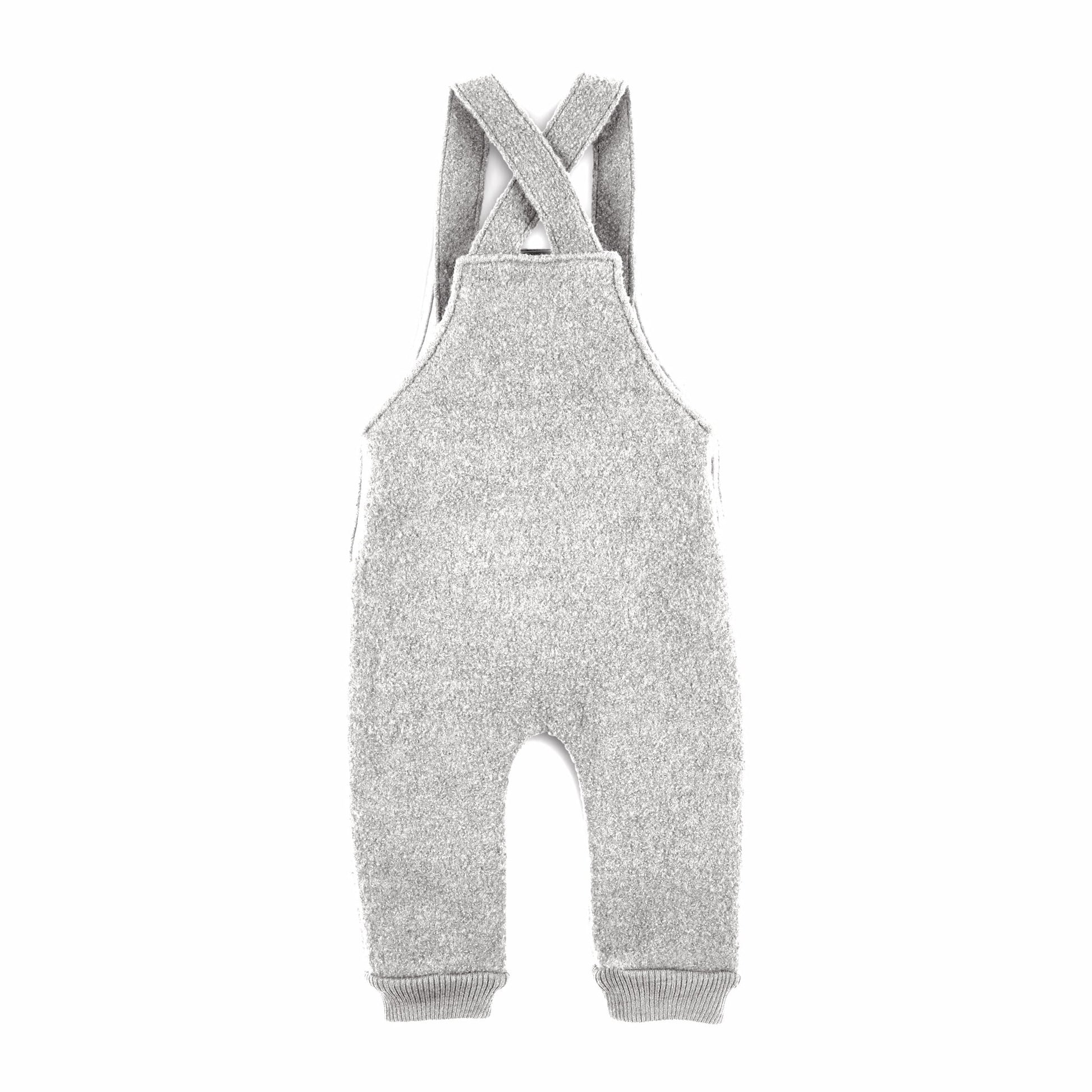 Wollwalk Latzhose in Grau für Kinder