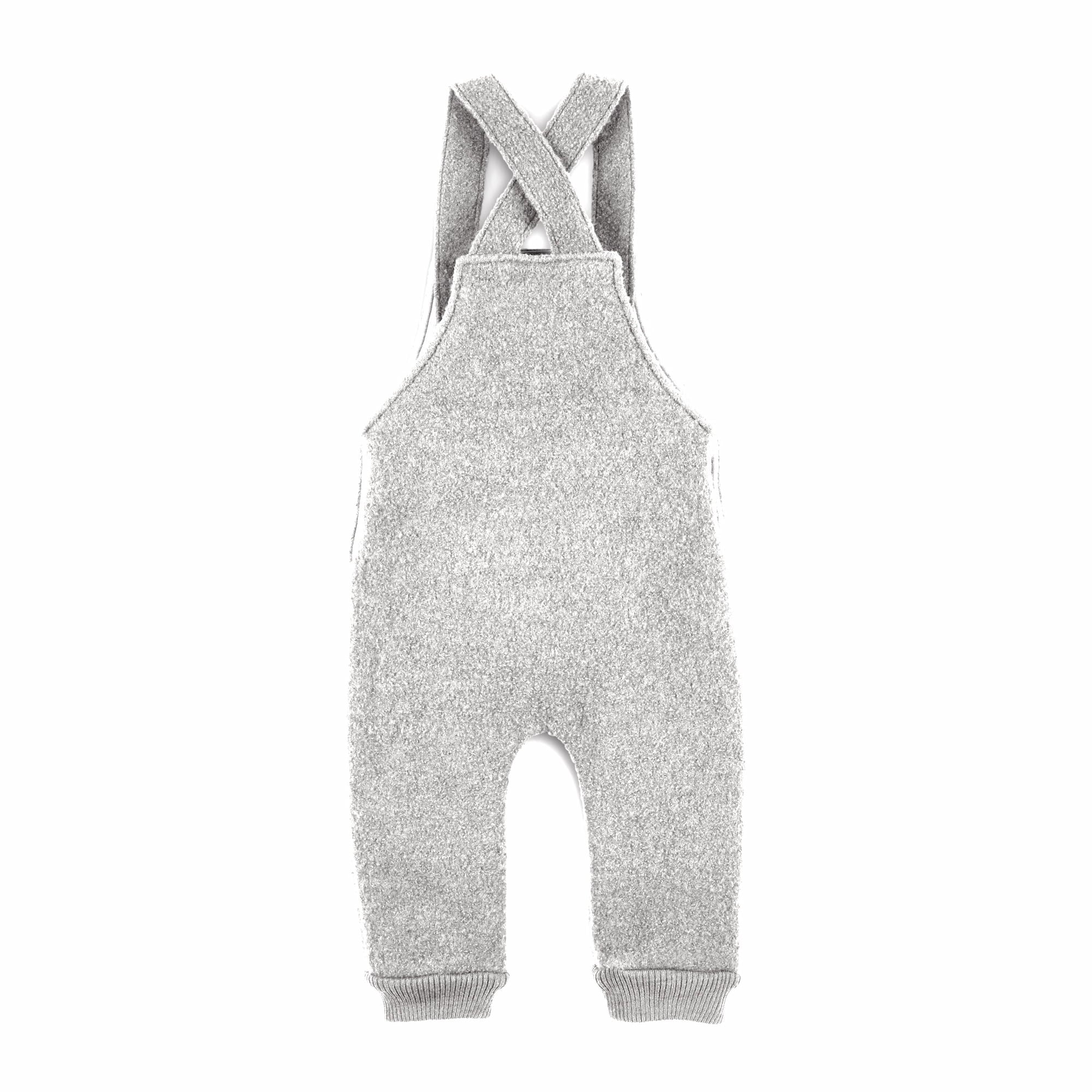 Wollwalk Latzhose in Grau für Kinder