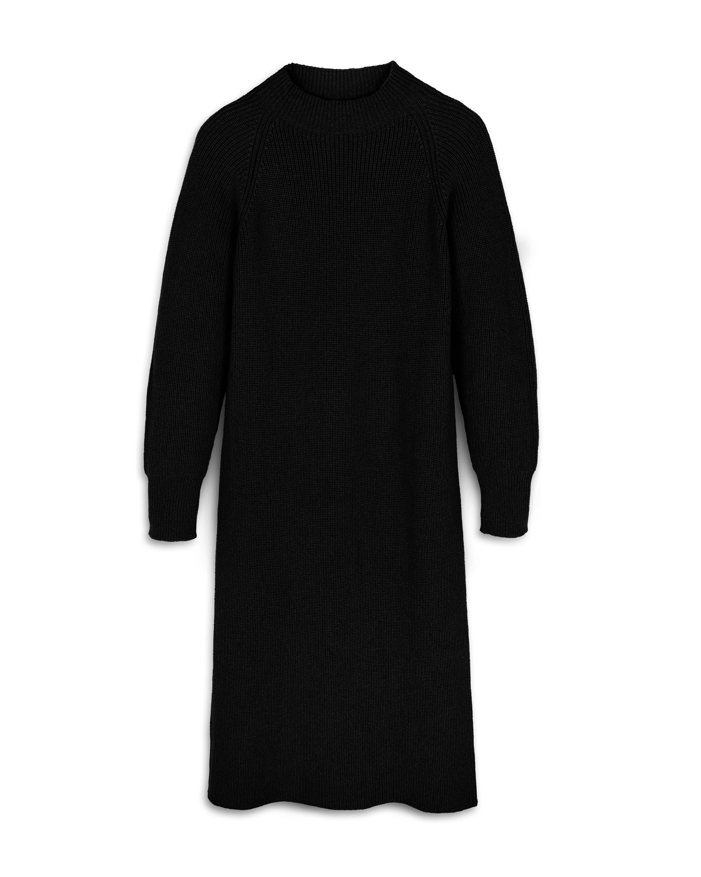 Langes Grobstrick-Kleid