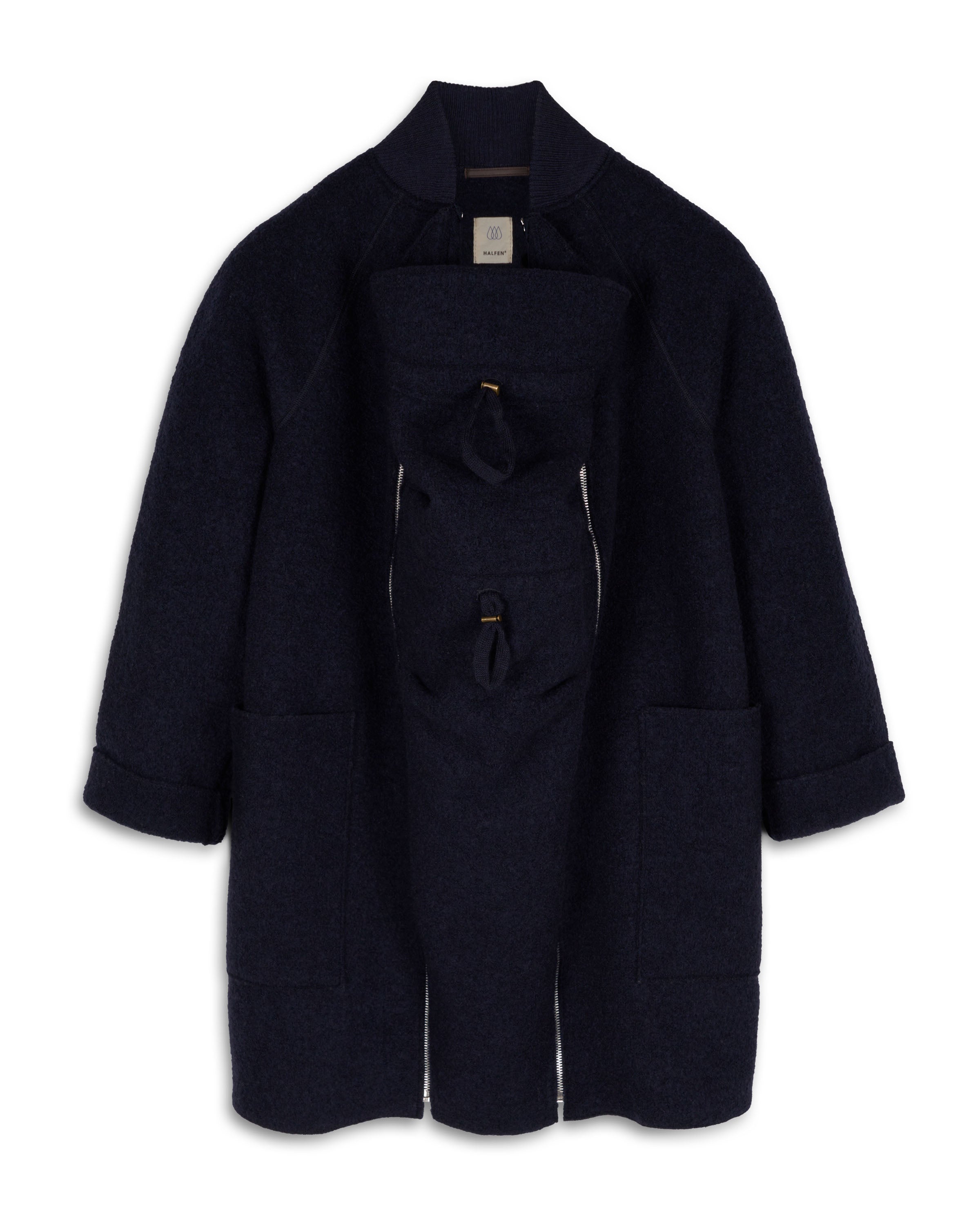 Women's Boiled Wool Short Coat - Halfen